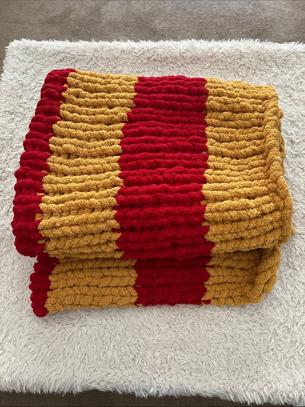 Handmade red yellow